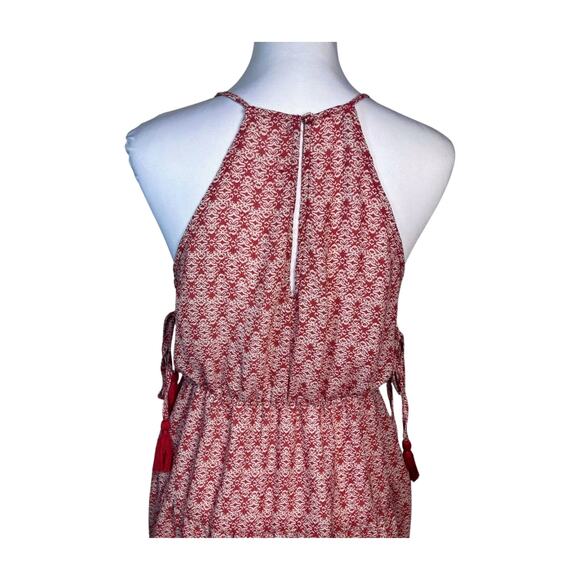 En Crème Embroidered Red Mini Dress Tassel Sides Boho Summer Festival Medium - Picture 8 of 12